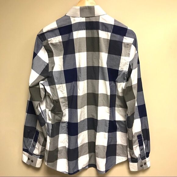 👠Express men’s plaid button down.      Size Large - Picture 2 of 6
